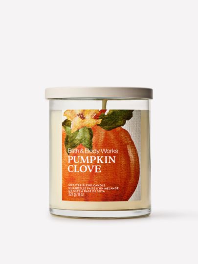Lumânare parfumată Bath & Body Works Pumpkin Clove din amestec de ceară de soia, 1 fitil