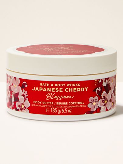 Unt de corp Japanese Cherry Blossom Bath & Body Works cu motiv de flori de cireș