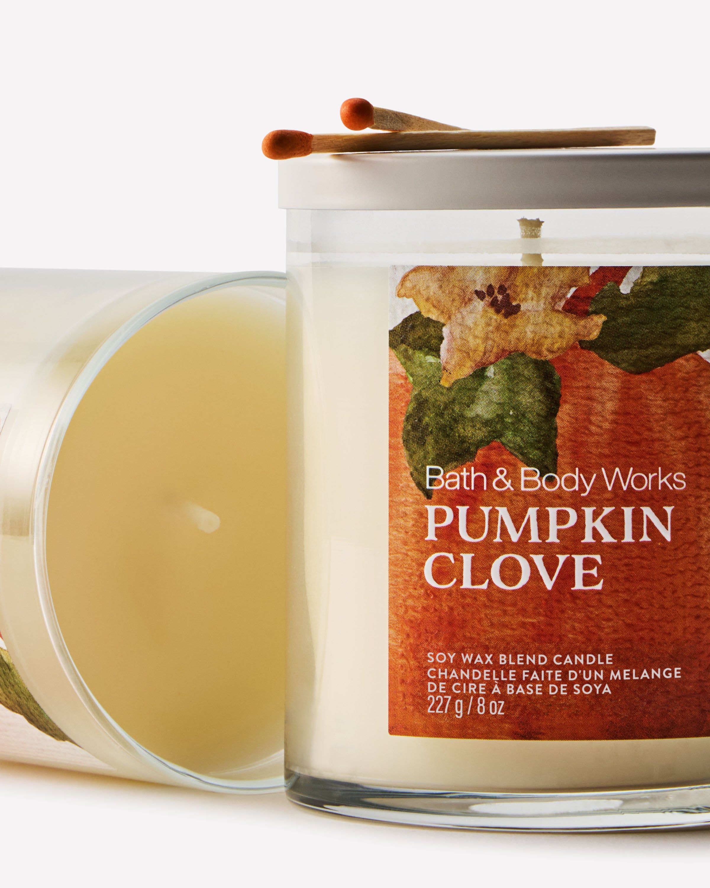 Lumânare parfumată Bath & Body Works Pumpkin Clove din amestec de ceară de soia, 1 fitil