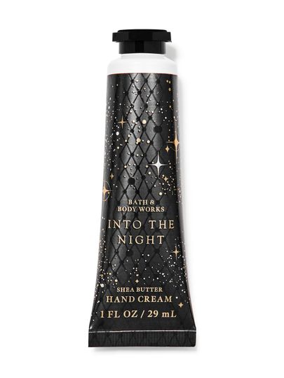 Into the Night – krem do rąk z masłem shea Bath & Body Works w eleganckiej, czarno‑złotej tubie 29 ml.