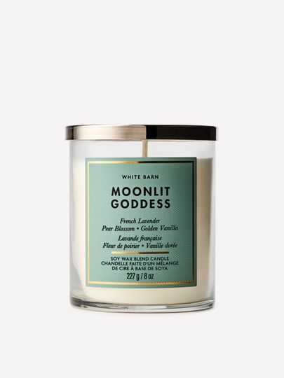 Lumânare parfumată White Barn Moonlit Goddess din amestec de ceară de soia, 1 fitil