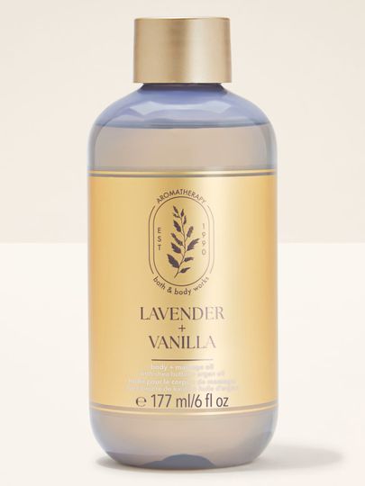 Lavender + Vanilla – ulei de masaj Bath & Body Works din colecția aromaterapeutică