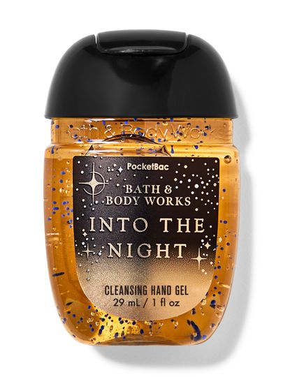 PocketBac Bath & Body Works Into the Night în sticluță negru‑aurie, 29 ml.
