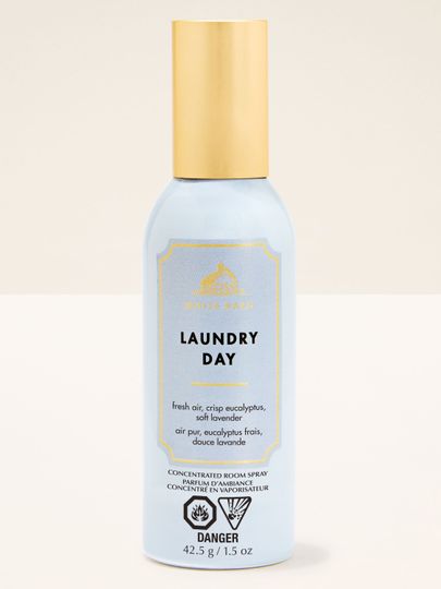Spray de cameră White Barn Laundry Day cu capac decorativ auriu