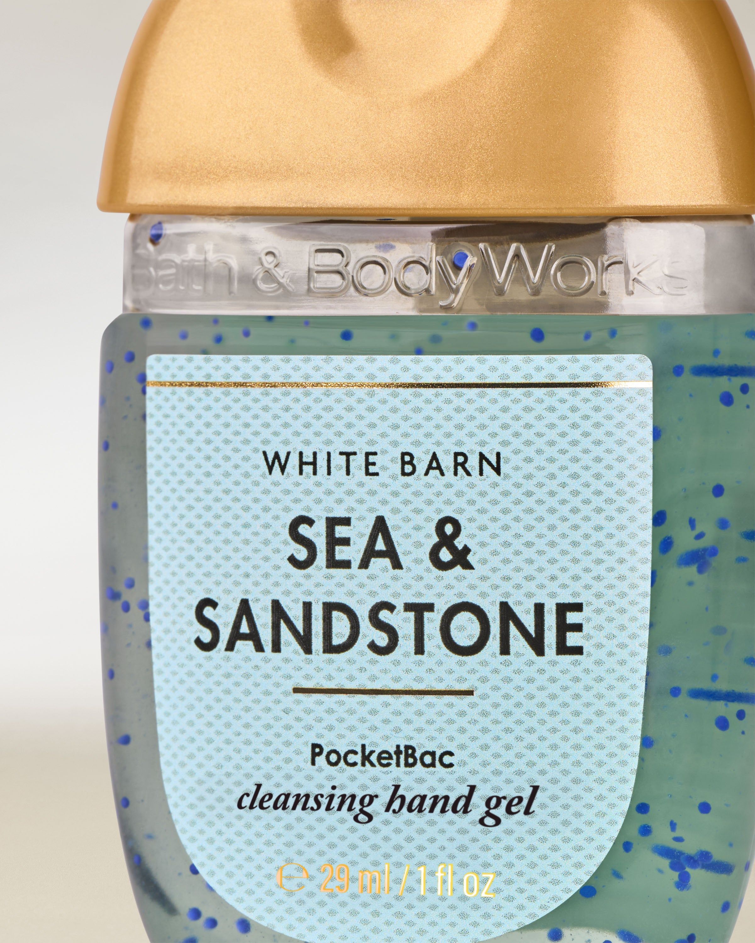 PocketBac White Barn Sea & Sandstone cu gel turcoaz și capac portocaliu, 29 ml.