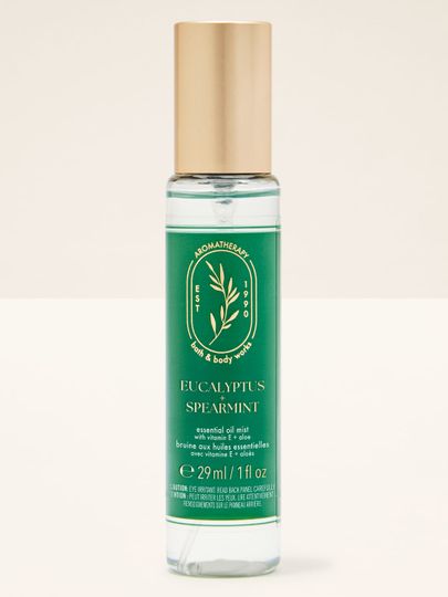Bath & Body Works Eucalyptus + Spearmint – spray cu uleiuri din colecția aromaterapie