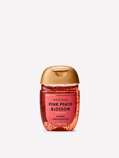 Gel antibacterian pentru mâini PocketBac Pink Peach Blossom White Barn