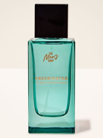 Freshwater The Men’s Shop – parfum masculin fresh de la Bath & Body Works în flacon turcoaz.