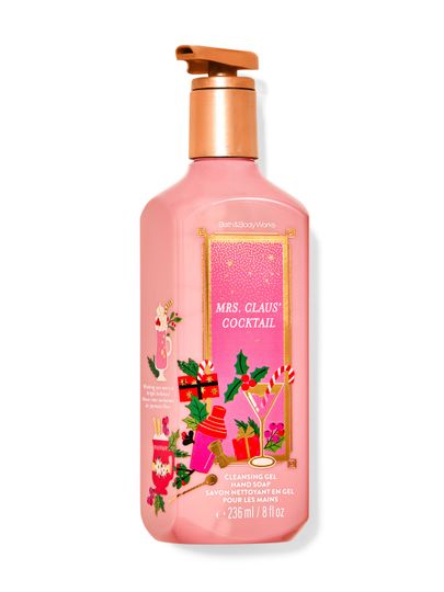 Săpun lichid pentru mâini Mrs. Claus' Cocktail Bath & Body Works cu motiv de cocktail, cadouri și bastonașe de zahăr
