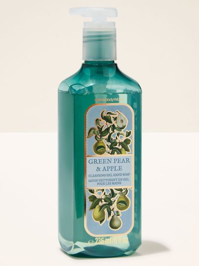 Green Pear & Apple – gel pentru mâini Bath & Body Works din colecția fructată în ambalaj verde