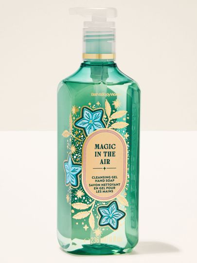Săpun lichid pentru mâini Magic in the Air Bath & Body Works cu motiv de stele, flori și detalii aurii