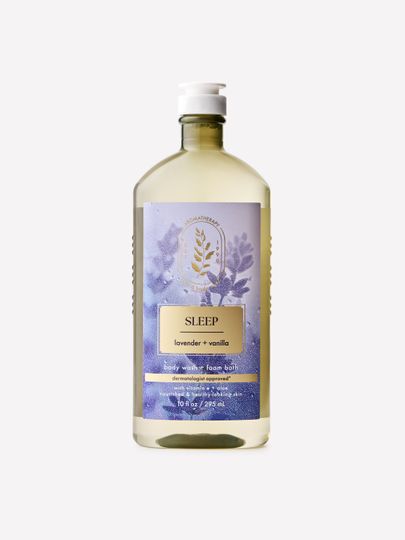 Gel de duș Aromatherapy Sleep Lavender + Vanilla cu lavandă, vanilie și spumă