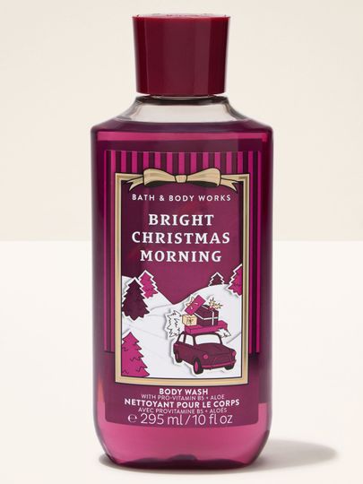 Gel de curățare pentru corp Bath & Body Works Bright Christmas Morning în flacon mov