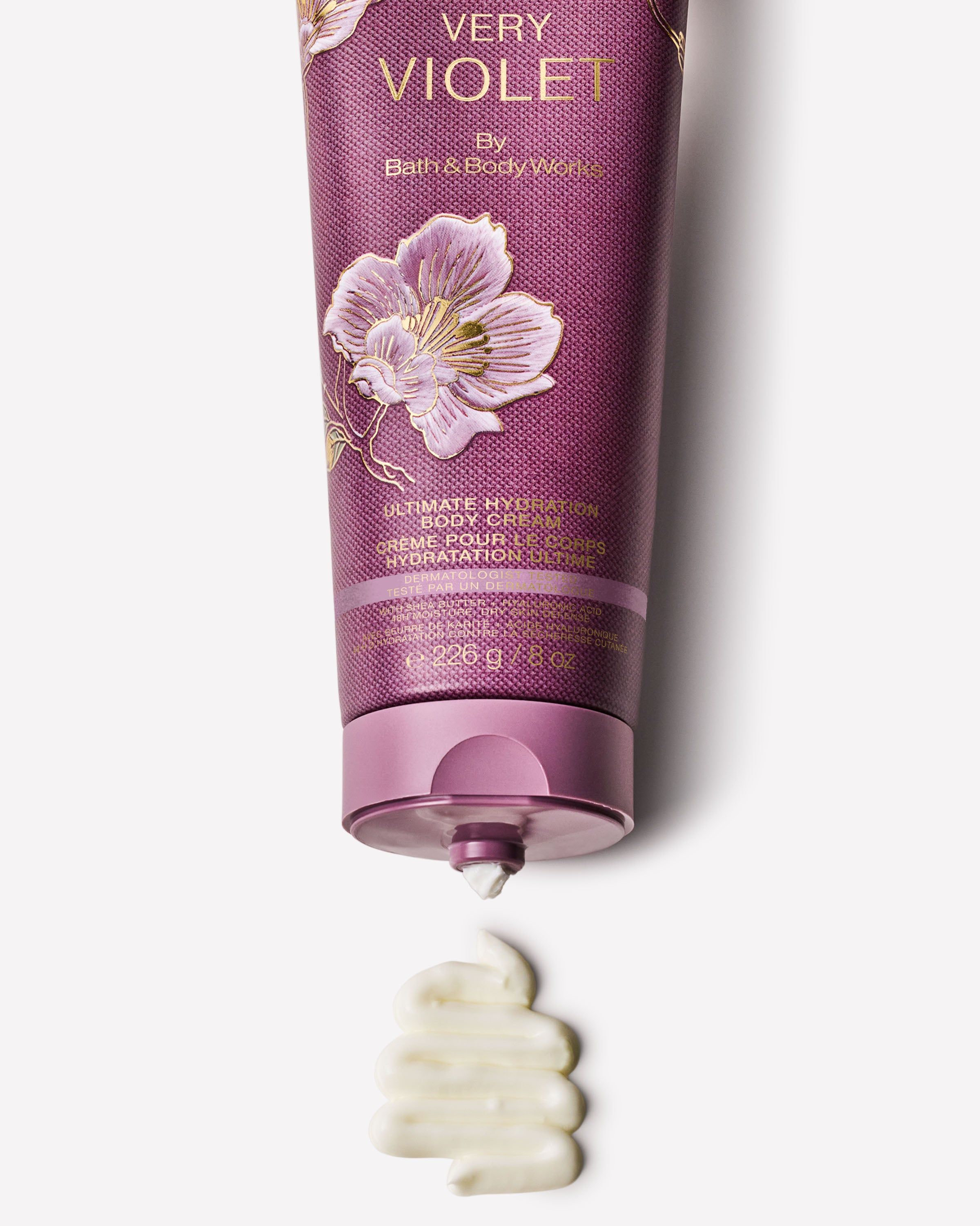 Cremă de corp Very Violet Bath & Body Works cu motiv floral de violetă
