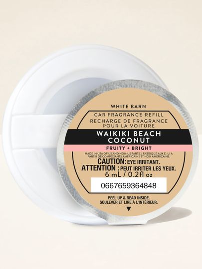 Rezerve auto White Barn Waikiki Beach Coconut – parfum tropical într-o capsulă ușor de utilizat.