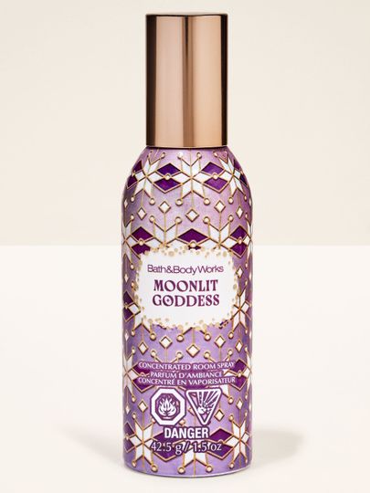 Spray parfumat pentru cameră Moonlit Goddess Bath & Body Works cu motiv de fulgi de zăpadă geometrici