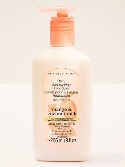 Săpun hidratant Mango & Coconut Milk cu vitamina E, aloe și unt de shea pentru îngrijire zilnică.