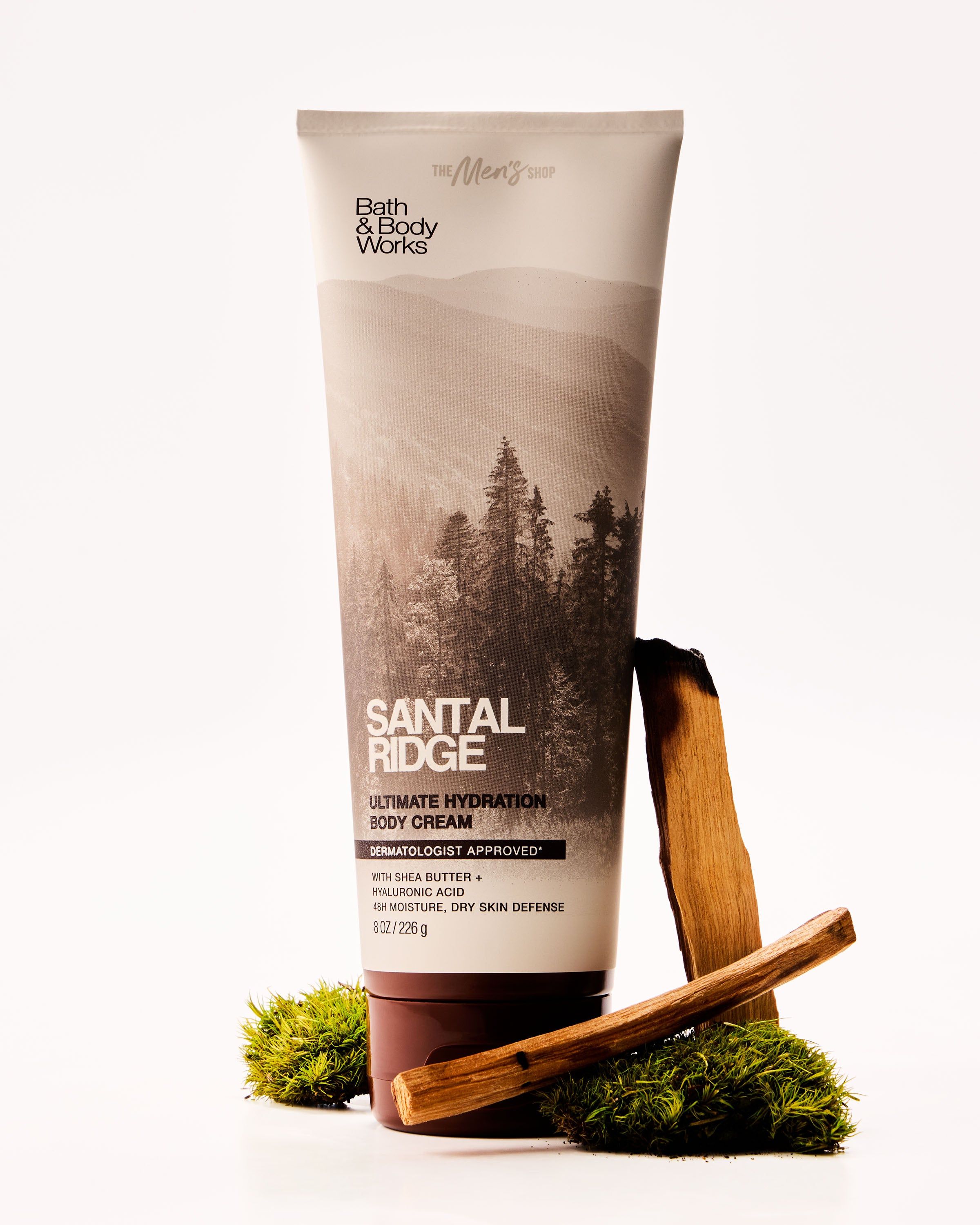 Cremă de corp Santal Ridge Bath & Body Works Men's Shop cu motiv de pădure montană