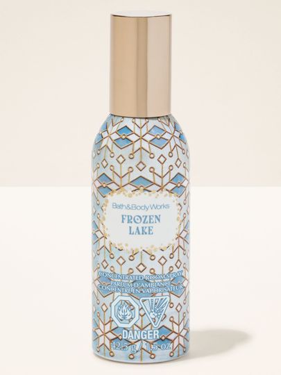 Spray parfumat pentru cameră Frozen Lake Bath & Body Works cu motiv de fulgi de zăpadă geometrici