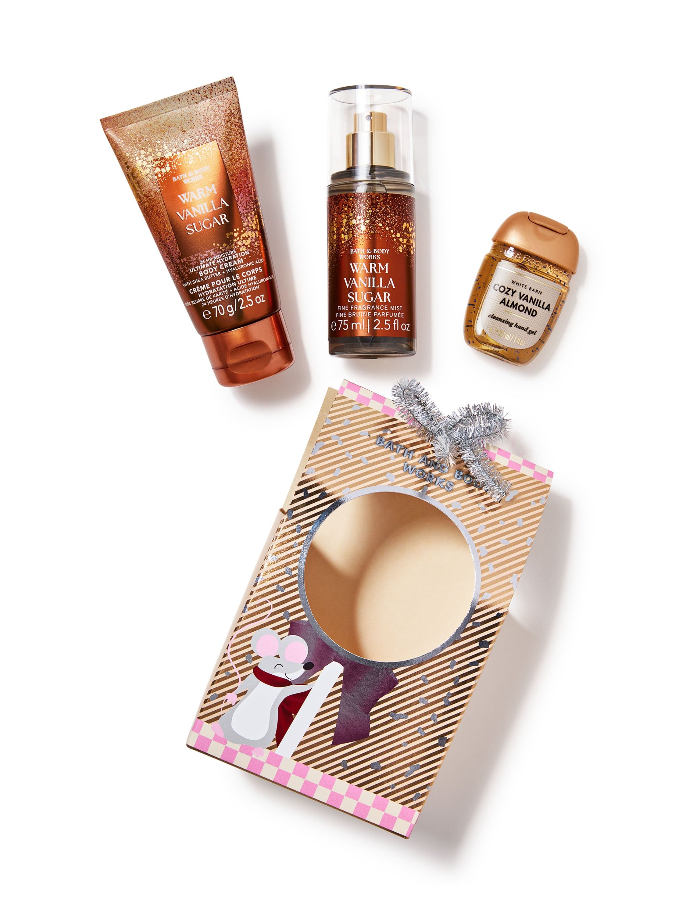 Set de cadou mini WARM VANILLA SUGAR - Bath & Body Works