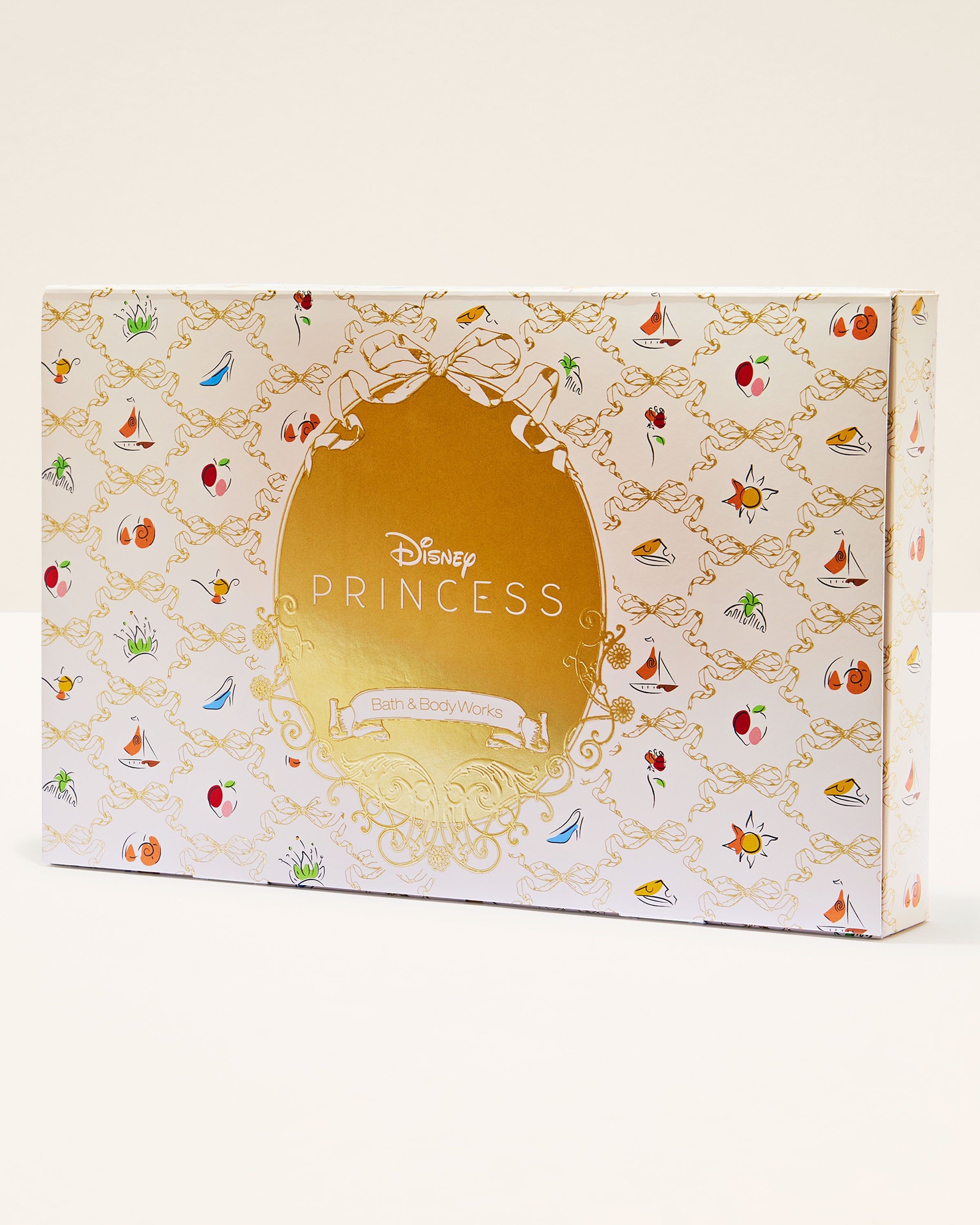 Set de mini spray-uri Disney Princess într-o cutie decorativă cu castel — cadoul perfect pentru colecționari.